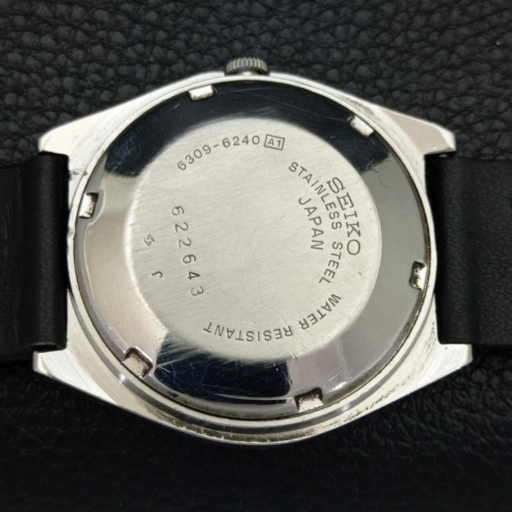 SEIKO 5 AUTOMATIC VINTAGE JAPAN 6319A MENS ARABIC BLACK DIAL WATCH a701317-5 R206a-a701317