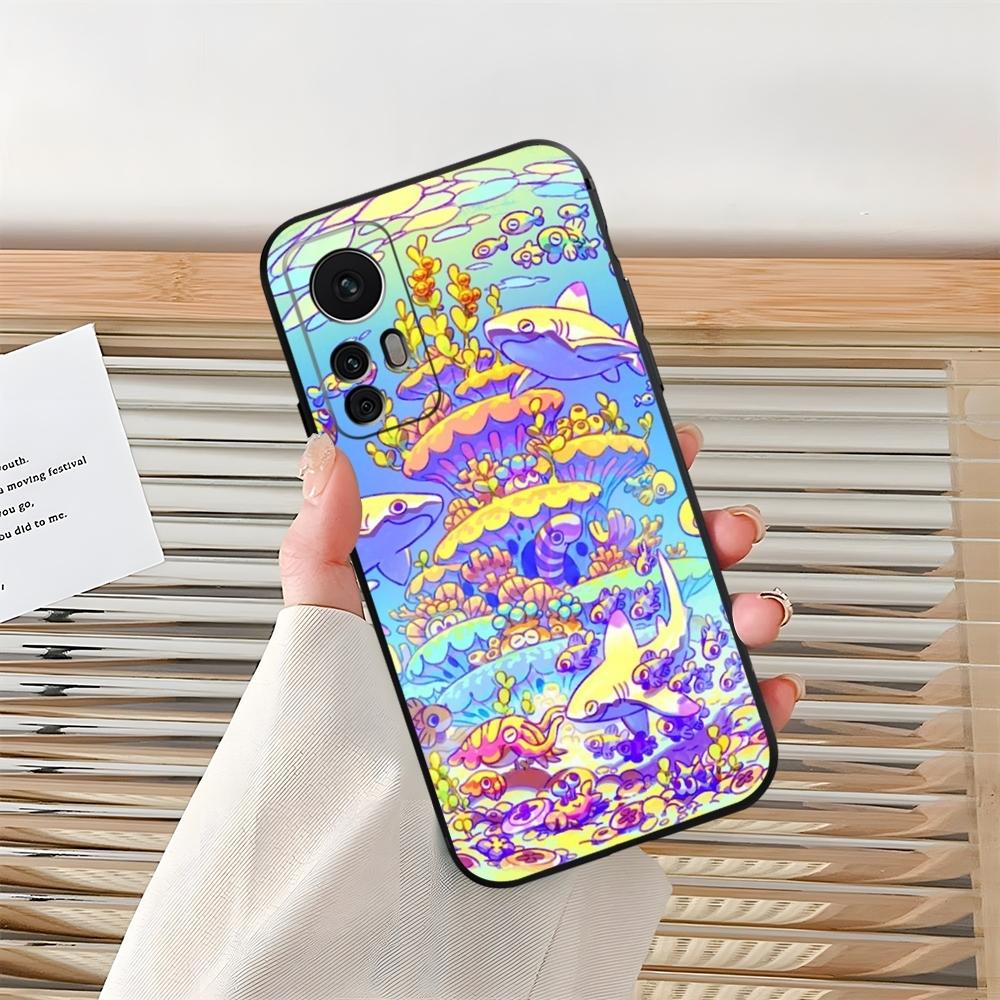 Cartoon Cute Shark Phone Case for Xiaomi Redmi Note 13 14 10 12 Pro POCO F4 F5 X5 Pro 12 13 11T Lite Ultra Shell Coque