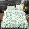 Conjunto de Capa de Edredom Tropical Folhas Verdes Queen Conjunto de Cama Casal Queen Folhas Capa de Edredom Tamanho King 2/3 peças Capa de Colcha de Poliéster