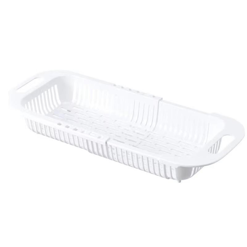Double Layer Multifunctional Retractable Drain Basket for Washing Dishes, Vegetables, Fruits, Plastic Filter Basket
