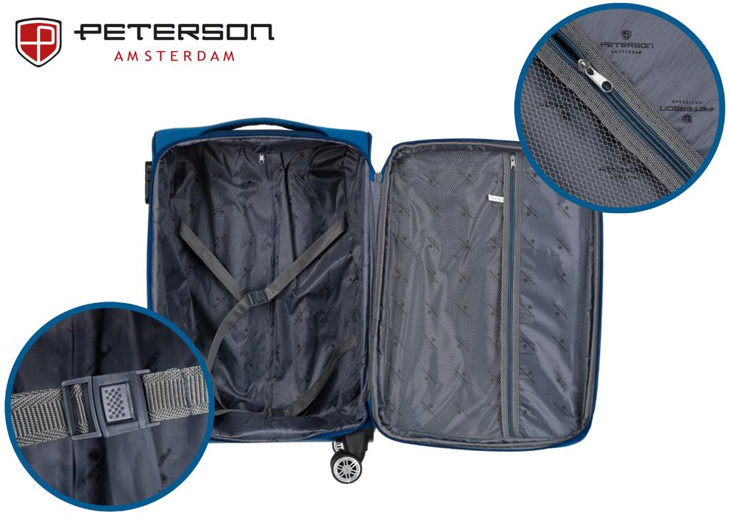 PTN 5209-L-9333 Blue-Burgundy Suitcase