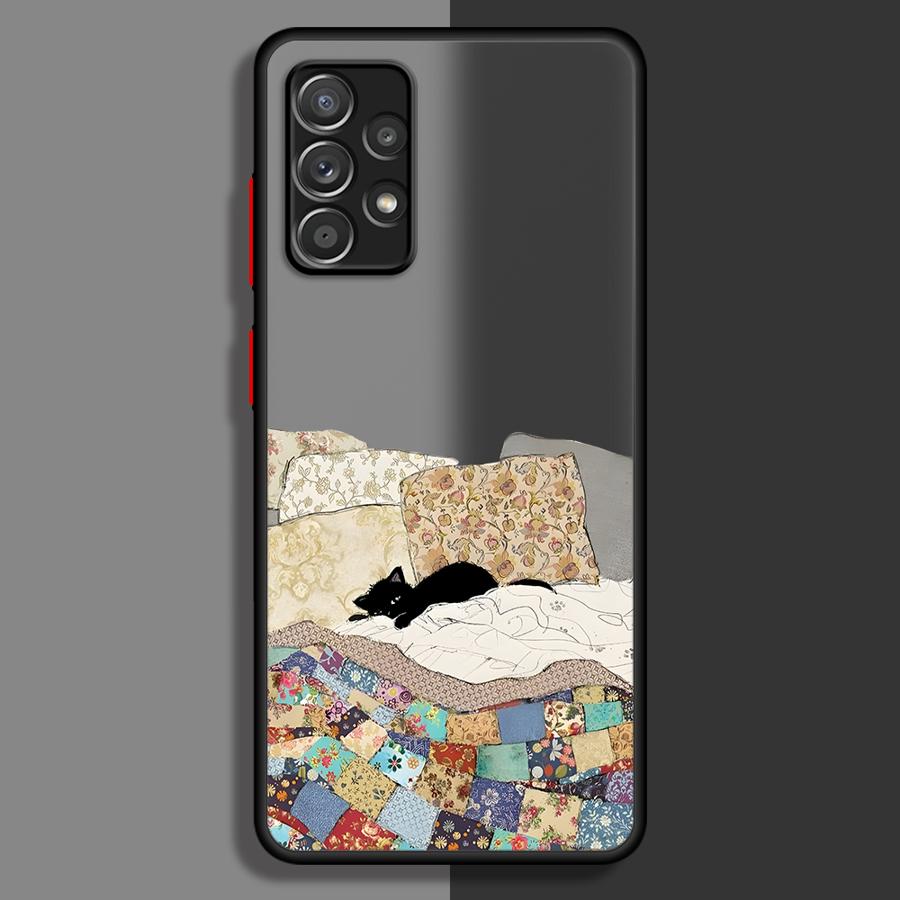 

Creative Art Cat Case for Samsung Galaxy A53 A52S A72 A34 A36 A56 A55 A16 A15 A54 A14 A23 A73 A33 A17 A52 A35 Phone Cover Galaxy A54 5G