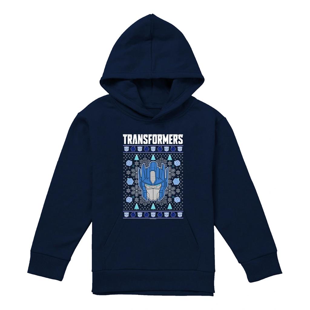 Transformers Childrens/Kids Optimus Prime Ugly Christmas Pullover Hoodie