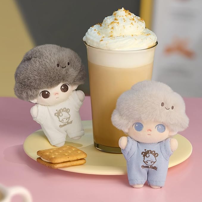POP MART DIMOO Серия Crush on Coffee-Мягкий плюшевый брелок-подвеска Блайнд-бокс, Случайный дизайн Коллекционные фигурки Игрушки Домашние украшения, Одиночная коробка