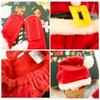Kitten Christmas Costume Santa Claus Hat & Coat Outfit Suit Fashion Pet Dog Jackets Red Hat Winter Clothes Photo Props