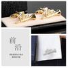 Instrument Trumpet Shaped Pure Copper Metal Cufflinks Men's French Shirt