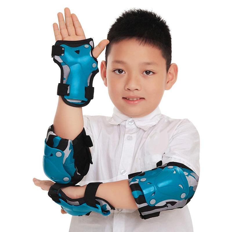 Kids Outdoor Sports Protective Gear Set Knee Elbow Hand Pads for Roller Skating Bicycle Scooter Children