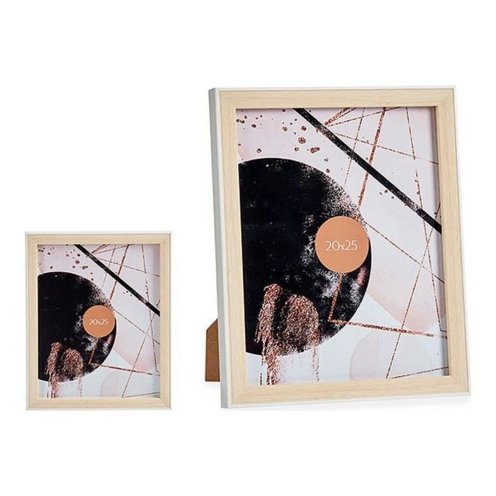 Cadre photo - Blanc - Plastique - Verre - 20 x 25 cm