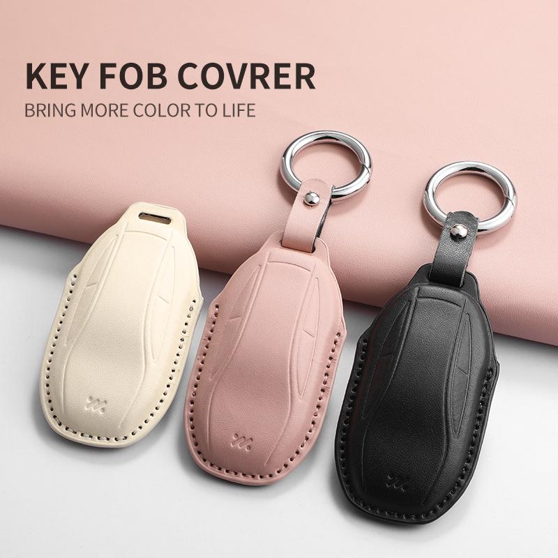 Car Smart Key Case Cover for LM Zhiji L7 Ls7 L6 Ls6 Pu Car Key Cover Protector Keychain