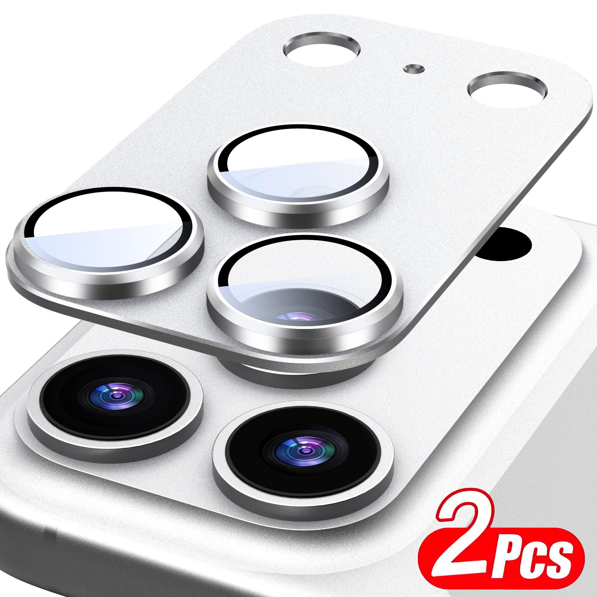 Camera Lens for iPhone 17 Pro Max Tempering Glass 360°Integrated Frosting Camera Protector Aluminum Alloy Lens Protection Silver iPhone 17 Pro Max