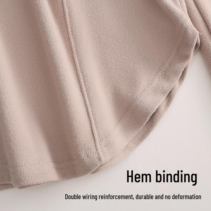 Women's Cationic Thermal Underwear Plus Velvet Long Sleeve Shirt for Fall/Winter