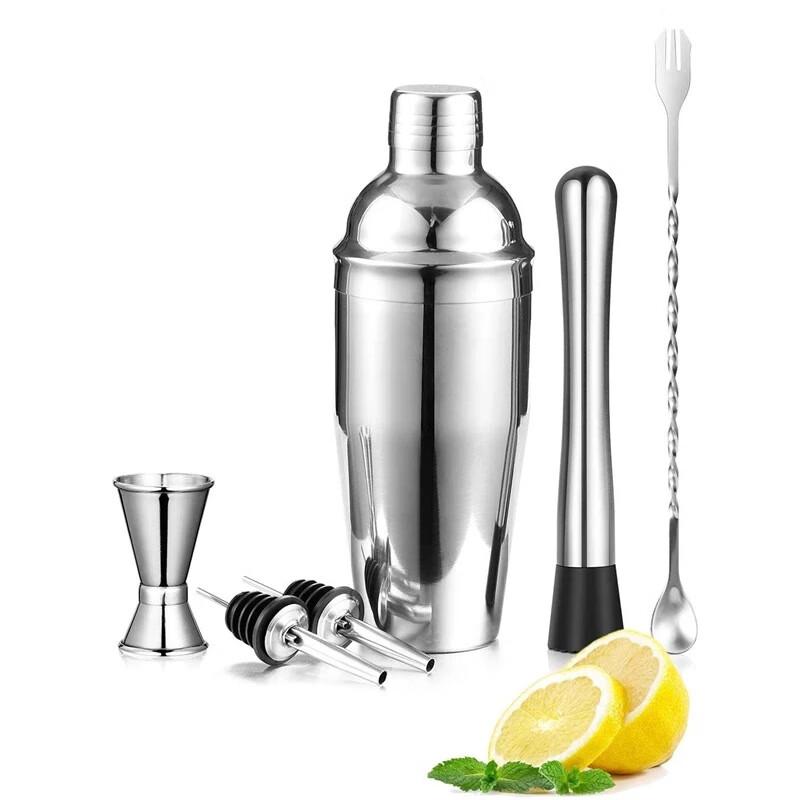 Cocktail-Shaker-Set aus Edelstahl