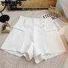 WTEMPO Summer Women's Suit Shorts Slim Fashion Thin Shorts Loose Wide Leg Shorts Double-breasted Suit Shorts Casual Shorts