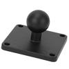 Rubber Ball Mount Base Aluminum Alloy AMPS Square Plate Durable Ball Mount Adapter Plate  for Cars