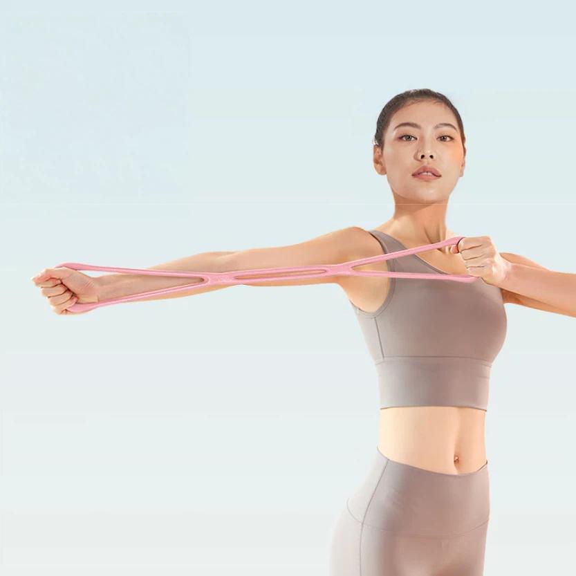 LI-NING Resistance Band, Back Opener, Eight-Shaped Elastic Band, Stretching Band, Back Strength Training, Home Exercise Equipment, 35 LBs