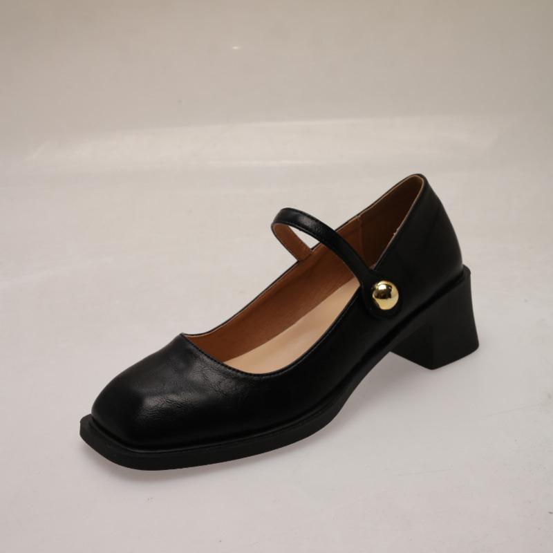 

Fashion Plus Size 35-43 New Female Mary Janes Pumps Women Fashion design Thick High Heels Pumps Woman Party Office Shoes 35