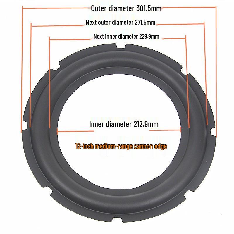 Rubber Edge Subwoofer & Mid-range Speaker: 6.5", 8", 10", 12" Edge Repair & Folding Ring