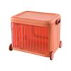 Kids Stackable Storage Bins Transparent Movable Collapsible Storage Bins with Wheels for Toys Books