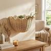 Hanging Basket Wall Decor for Organizing Wall Hanging Flower Basket Woven Wall Storage Baskets for Farmhouse Bathroom Sundries