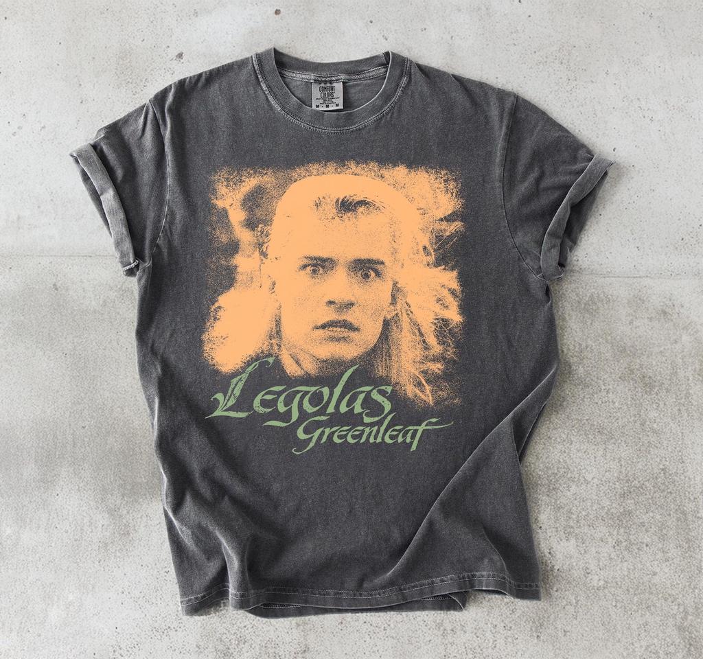 Comfort Colors® Elven Archer Vintage T-Shirt, Fantasy Graphic Tee, Gift For Him, Retro Movie Fan Shirt, 90s Adventure Fans Tee