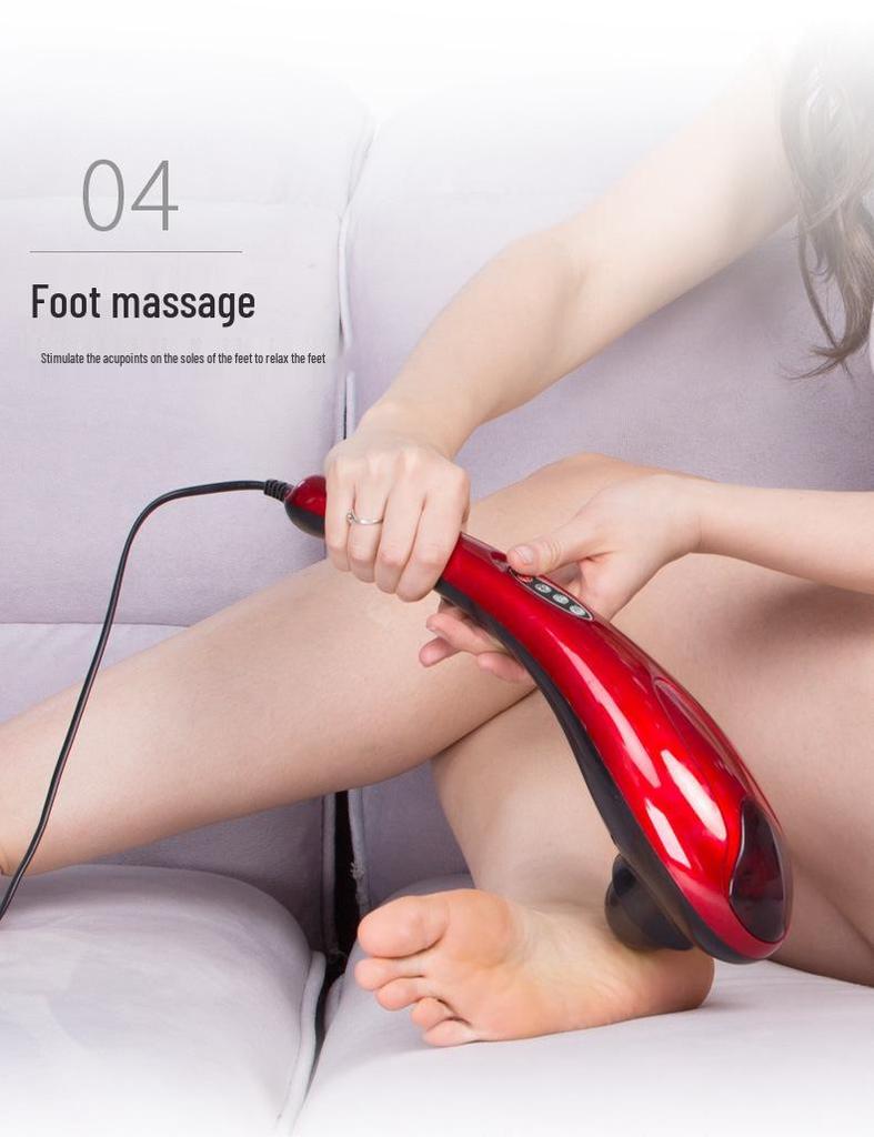 Delfin Hand-Elektromassagegerät: Ganzkörper-Klopfmassage-Vibration für Rücken, Schulter, Taille
