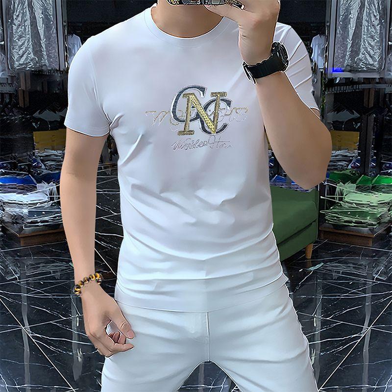 Fashion Men's Short-sleeve T-shirts Round Neck Thin Half-sleeve Middle-aged Summer Tops