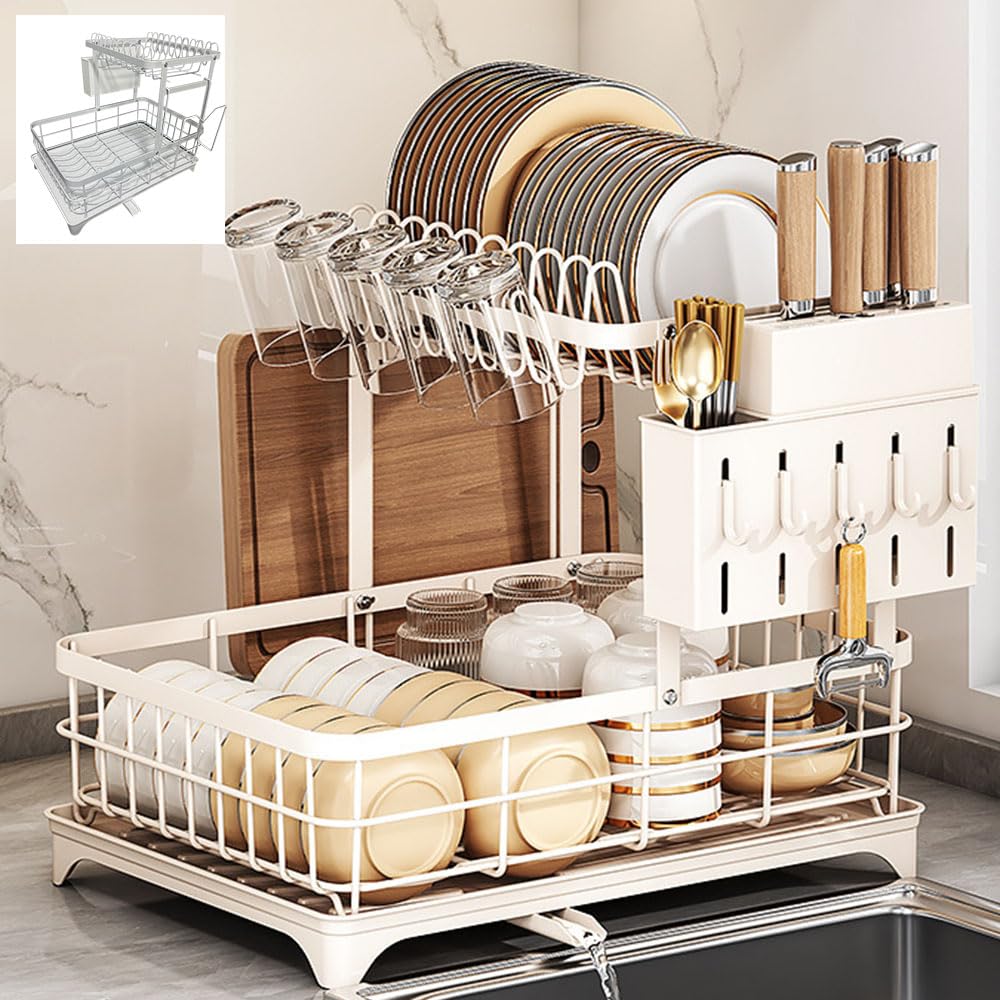 

Посуда посуда посуда кухня аккуратная кухня нож для нарезки палочки для еды автоматическая кухонная сушилка-подставка для стекания, которую можно сушить посуда большая посуда легко экономящая место подставка для стекания, белый