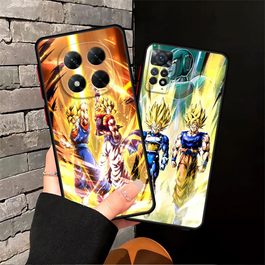 Back Phone Cover Case for Xiaomi Redmi Note 11S 12s 8T 7 13 14 12 Pro Plus 10S 9S 8 9 10 11 Pro Dragon Ball Yellow Goku