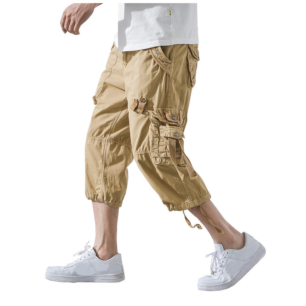 Men's Summer Multi-Pocket Cargo Shorts Men's Casual Fashion Loose Cargo Pants