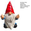 Middle Finger Gnome Statue, Naughty Resin Garden Ornament, Waterproof Sun-Resistant Resin Statue, for Indoor And Outdoor Use