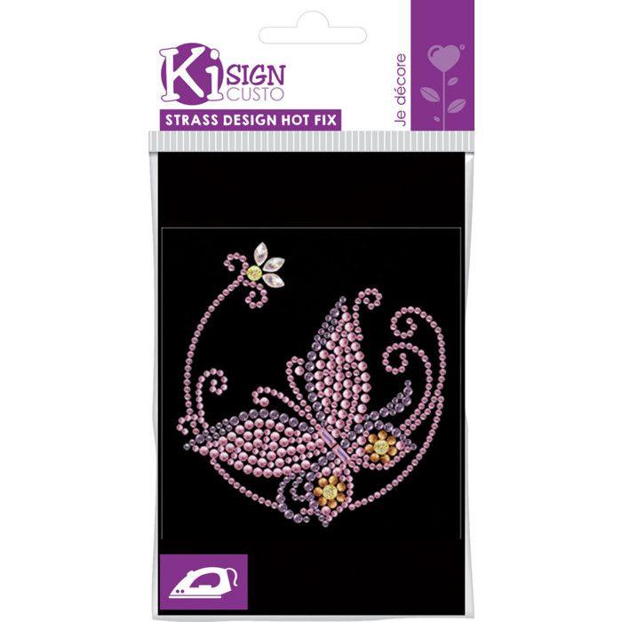 Ki-Sign - Iron-on Transfer Nail and Rhinestone Butterfly 10x9cm