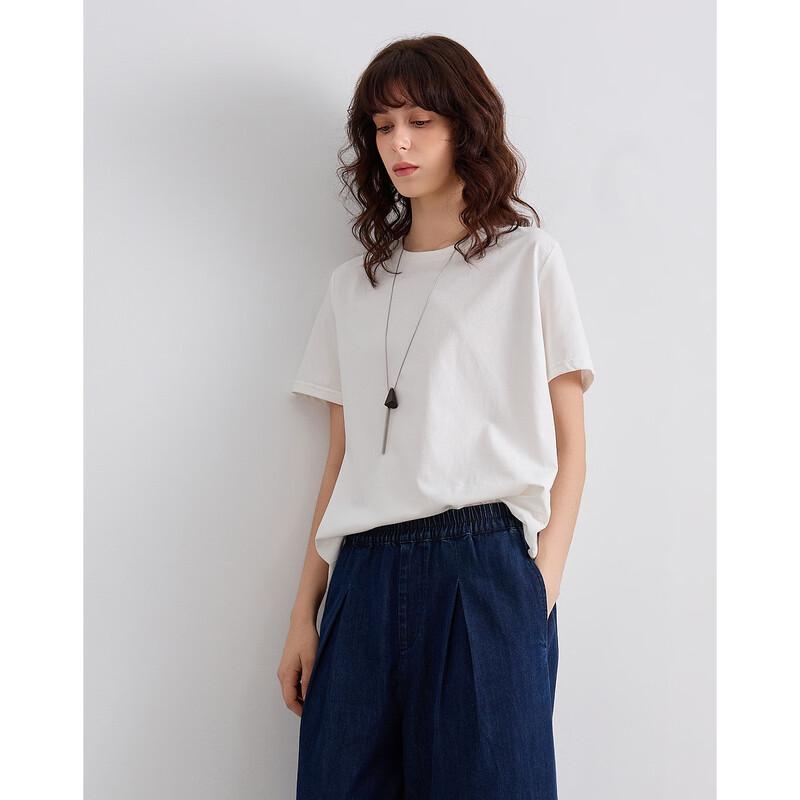 De Mana Women's Cooling Tech Embroidered Round Neck T-Shirt