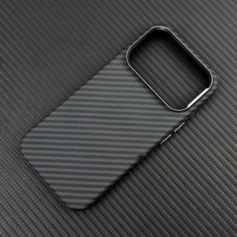 Luxury Premium Carbon Fiber Pattern Phone Case For IPhone 17 Pro Max 16 Pro 15 14 for MagSafe Magnetic Charging Shockproof Cover