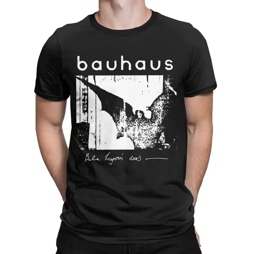 2024 Summer Bauhaus Bat Wings Bela Lugosis Dead T Shirt Men Cotton Amazing Clothing Crew Neck Tee Shirt Short Sleeve Tops Adult