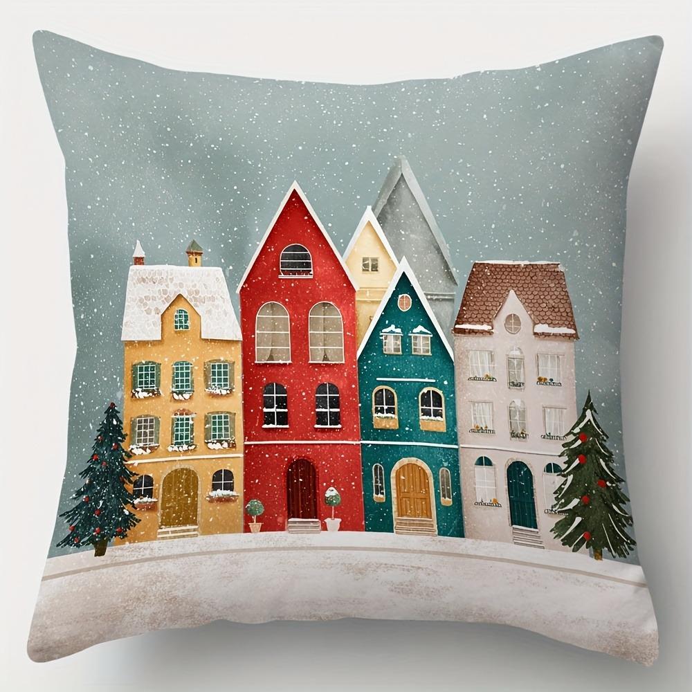 

Украшение дома: Рождественская машина, Снеговик, Деревенские наволочки для дивана, спальни, машины, наволочки 45x45cm