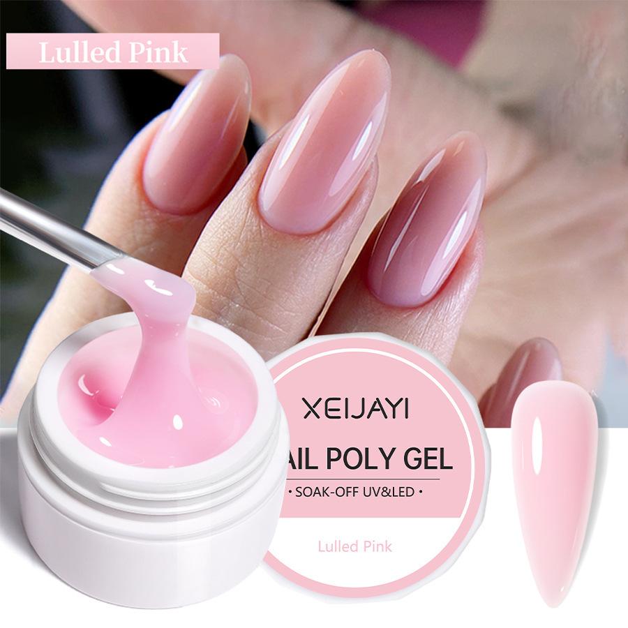 UV/LED Gel na prodlužování nehtů Křišťálový fototerapeutický gel Modelovací Rychle vytvrzující Pevný gel DIY Salon Nástroj pro nail art