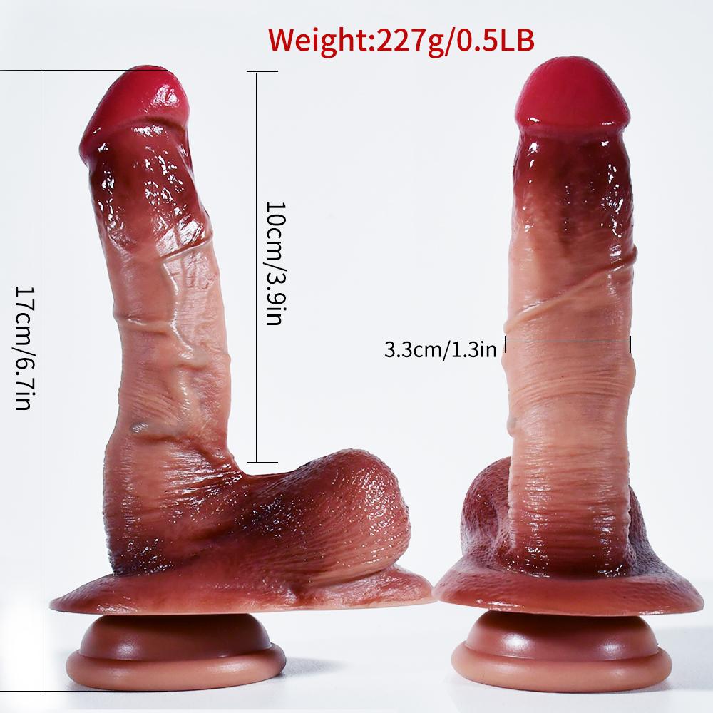 Tekuté silikonové dildo Simulace Falus Orgasmus Artefakt Ženský masturbátor Produkty pro dospělé