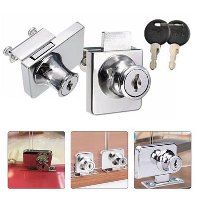 Showcase Lock Glass Display Cabinet Door Lock Security Double Door Lock With Keys Non Opening Home Improvement Hardware