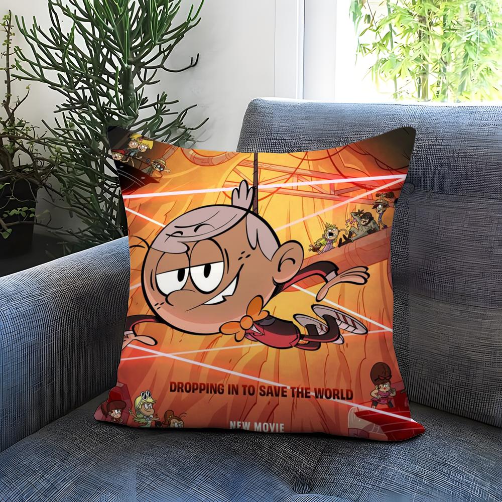 Anime The L-Loud House Cushion Cover Comfortable Reversible Pillow Cover Ideal for Car Sofa Bedroom & Beyond