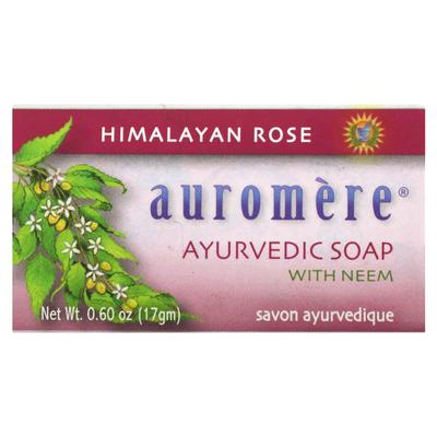 Barra de Sabonete Ayurvédico com Neem, Rosa do Himalaia, 0,6 oz (17 g)