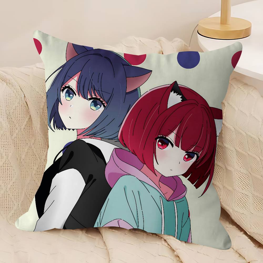 

Anime Oshi No Ko Cushion Cover 30x50 Polyester Sofa Cushions Decorative Throw Pillows Home Decoration Pillowcover 12x12Inch