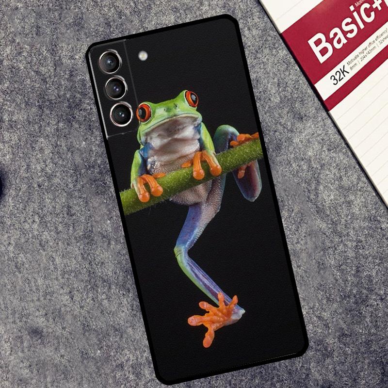 Green Frog Wildlife Case For Samsung Galaxy S26 S25 Ultra S20 S21 S22 S23 S24 Ultra S10 Plus S25 FE Cover Coque