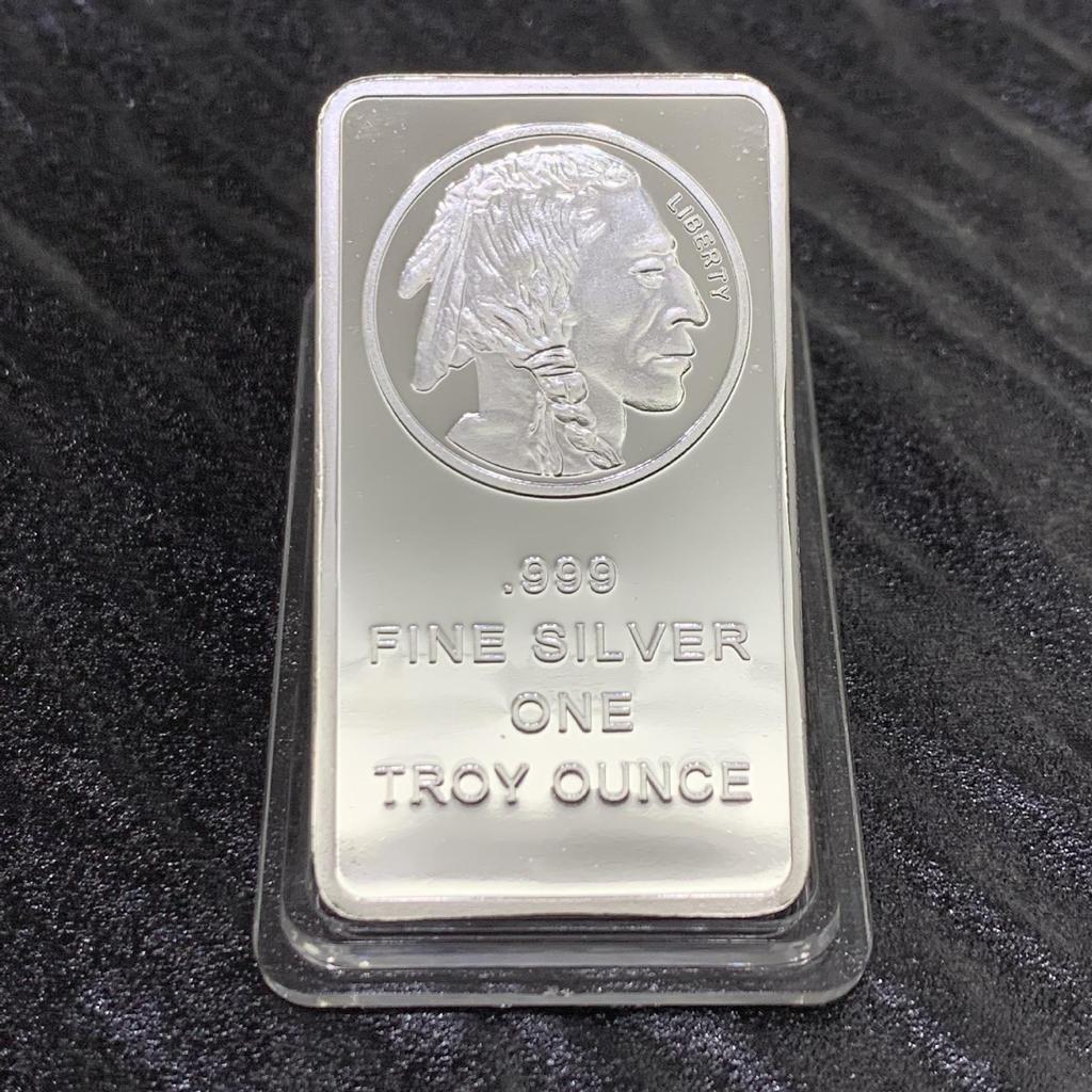 Cross Memorial Badge: Indian Bison Square Silver-Plated Commemorative Coin Collection