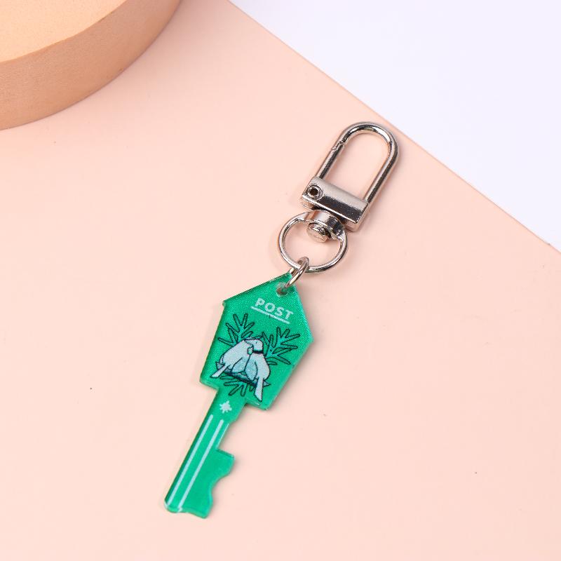 

Брелок в стиле Харадзюку с лесным животным, модный акриловый брелок, креативный держатель для ключей, подвеска для сумки, подарки для пары