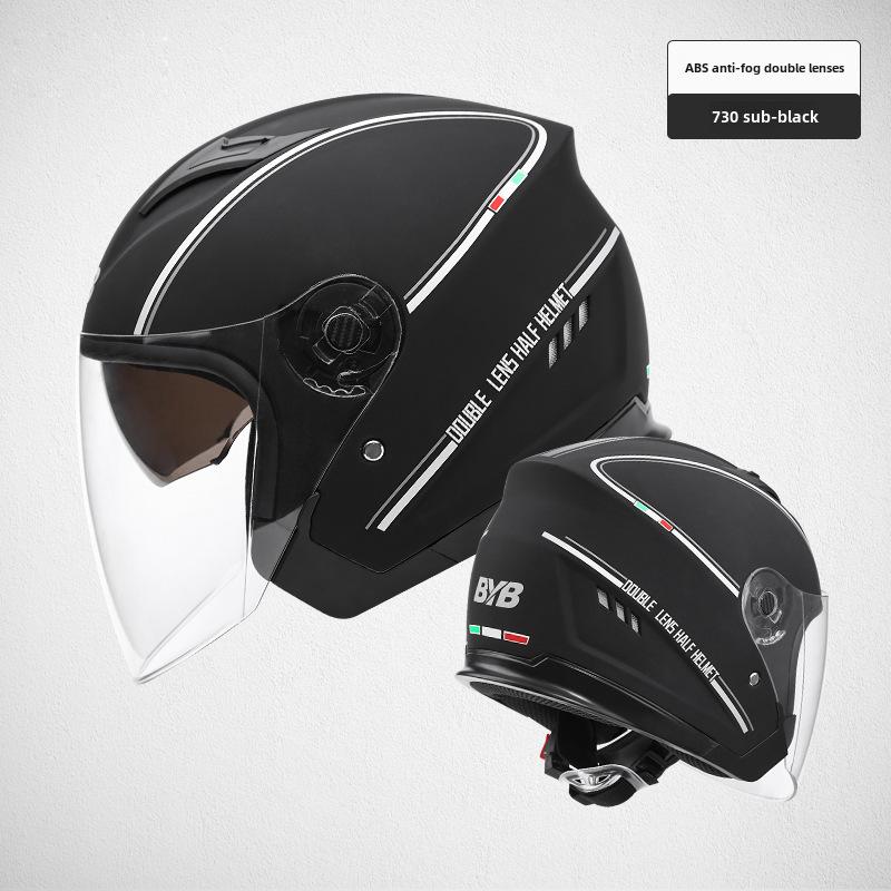 

Motorcycle and Electric Bike Helmet with Anti-Fog Dual Visor for All Seasons
