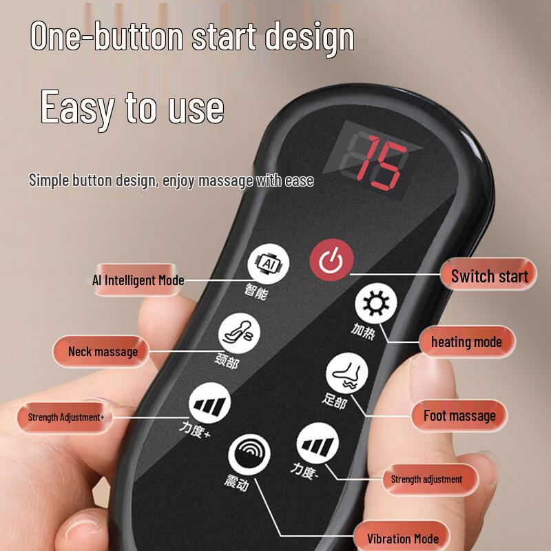 AUX Lumbar & Back Massage Cushion CN plug (adapter included)