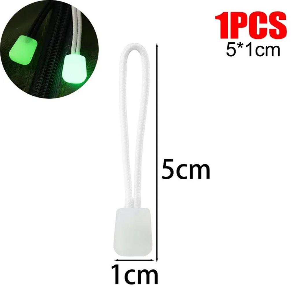 1/50PCS Luminous Zipper Pull Rope Glow in The Dark Zipper Head Anti-lost Backpack Clothes Jackets Slider Head Sewing Repair Kits
