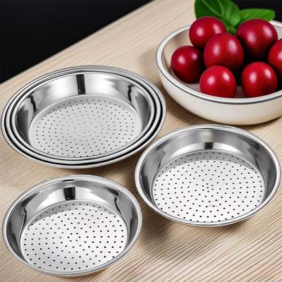 28/30/32/34cm New Dumplings Fish Steaming Tray Stainless Steel Thickened Steamer Cooking Gadgets Steaming Rack