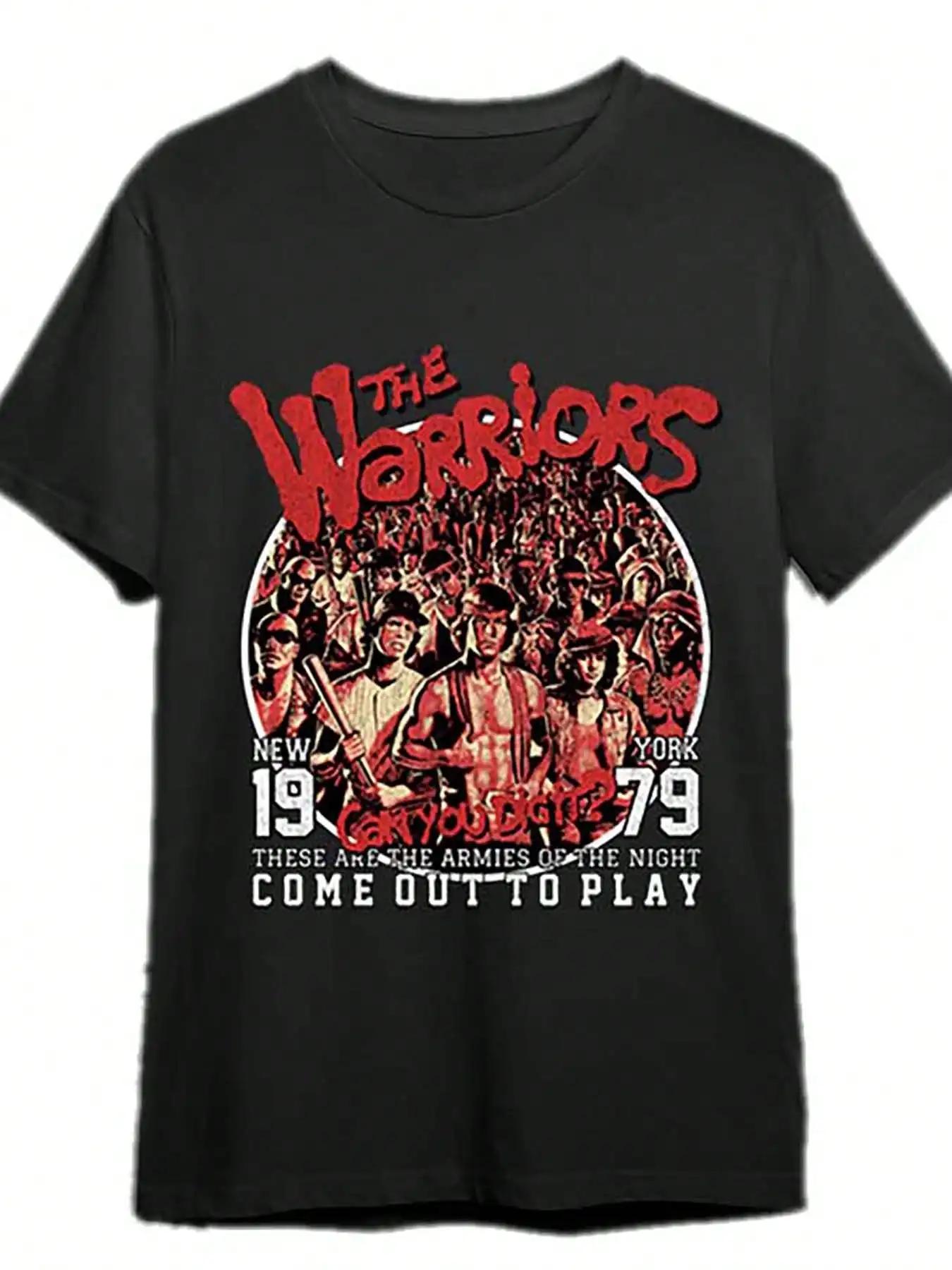 The Warriors 1978 Vintage Graphic Mens TShirt Black Cotton Walter Hill Thriller Movie Design Casual Comfortable Fit S