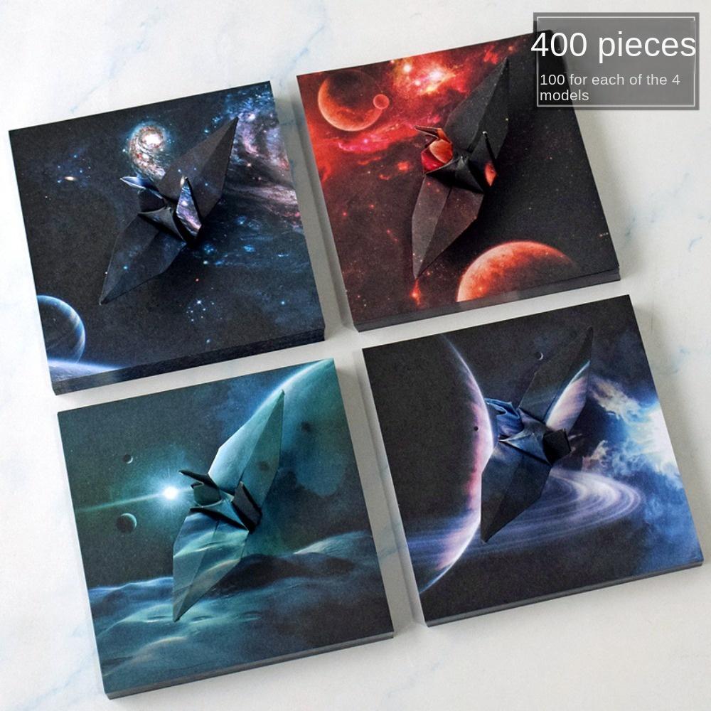 400 st Handgjort Färgglatt Viket Papper Scrapbooking Stjärnbilder Origami Papper Dekorationer